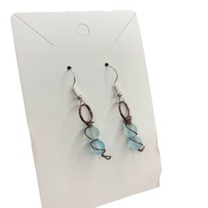 Blue Seaglass earrings
